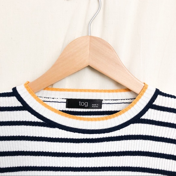 Striped Ribbed Pullover Sweater - Picture 2 of 4